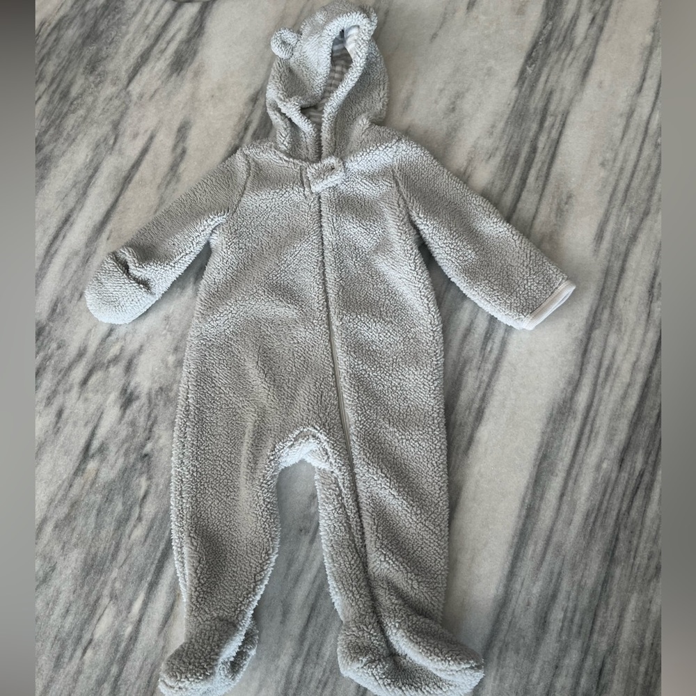Baby Gray Fleece Bodysuit